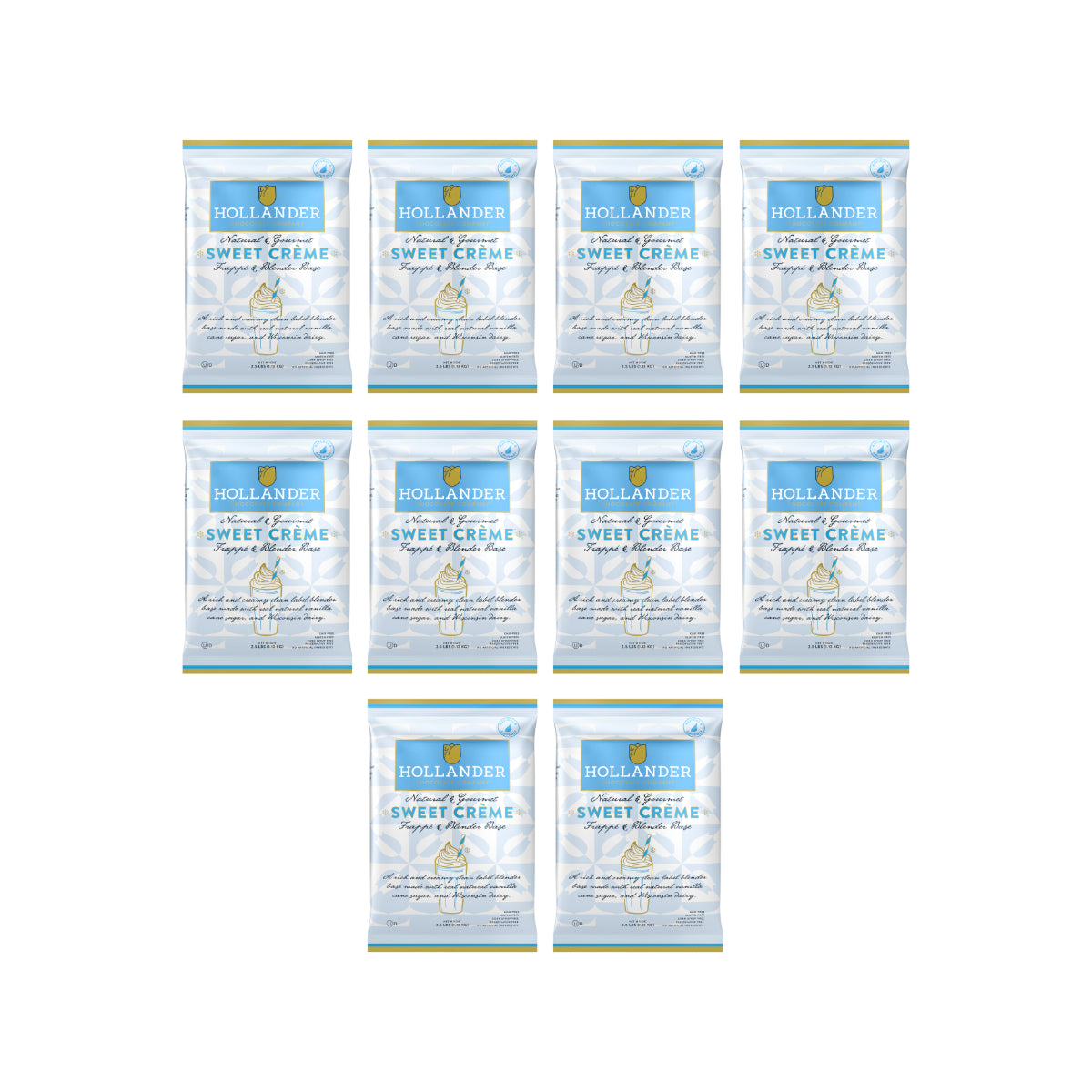Hollander Sweet Crème Base (Powder) – 10 x 2.5 lb Bags