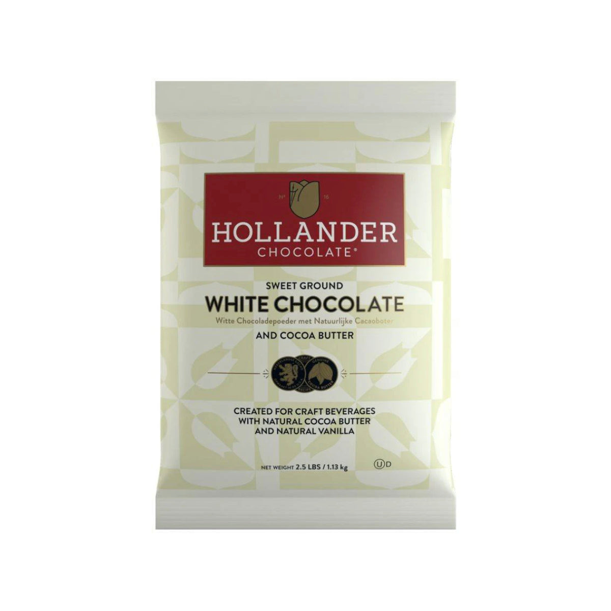 Hollander Sweet Ground White Chocolate – 2.5 lb Bags