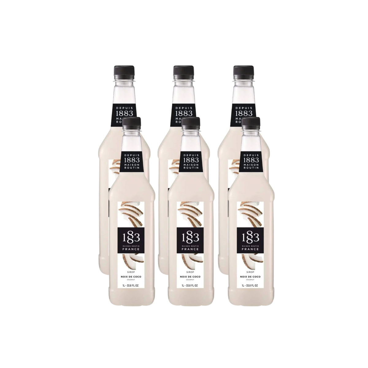 1883 Coconut Syrup (1L/33.8oz x 6 Bottles)
