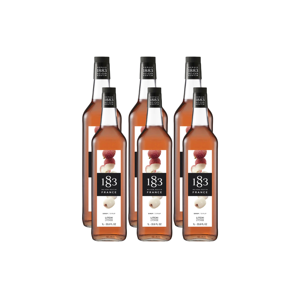 1883 Lychee Syrup (1L/33.8oz x 6 Bottles)