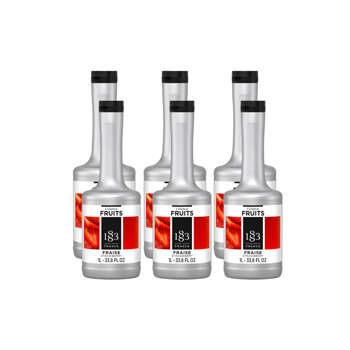 1883 Strawberry Puree (1L/33.8oz x 6 Bottles)