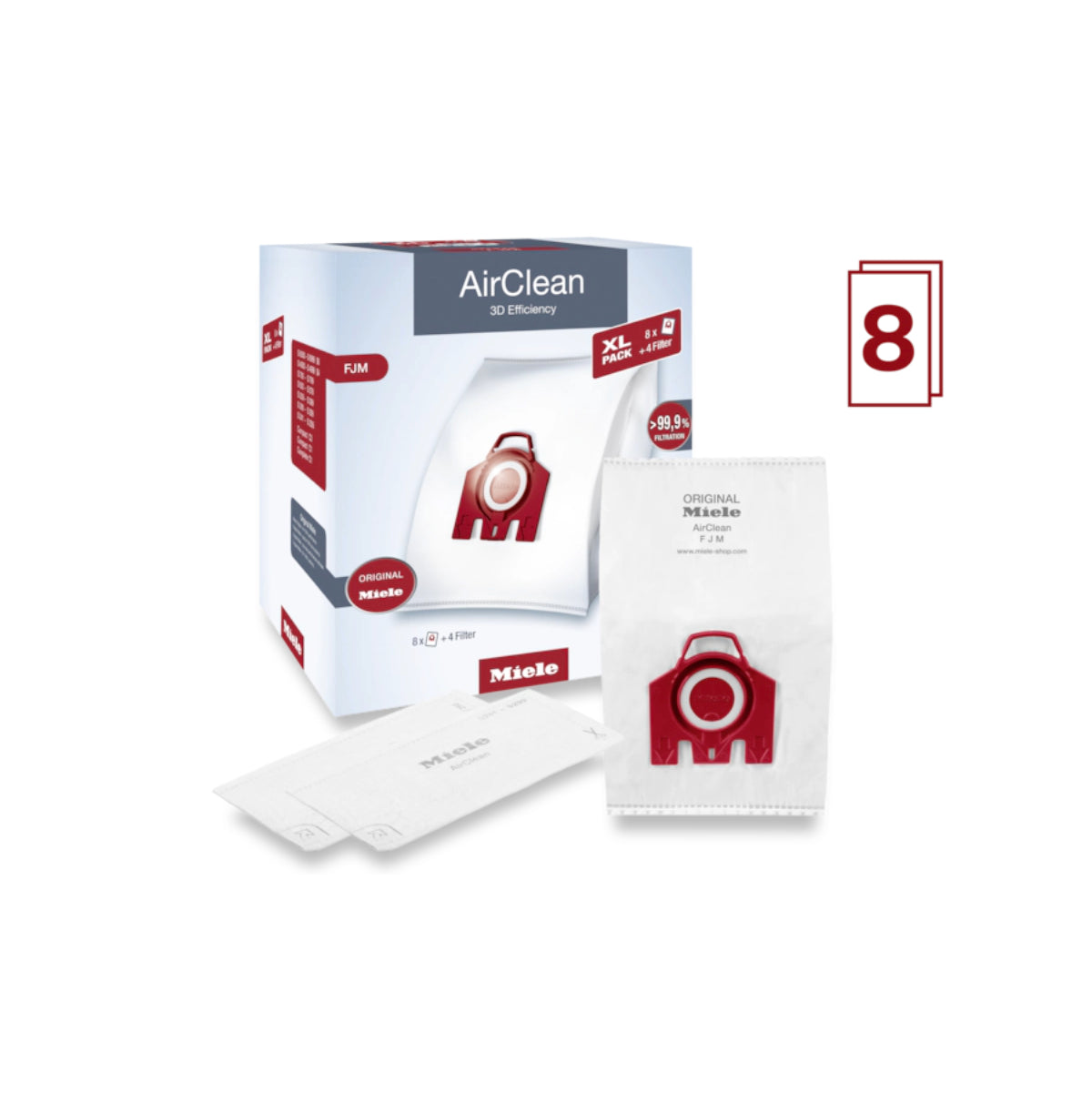 Miele AirClean 3D Efficiency FJM Dust Bags (Value Pack)