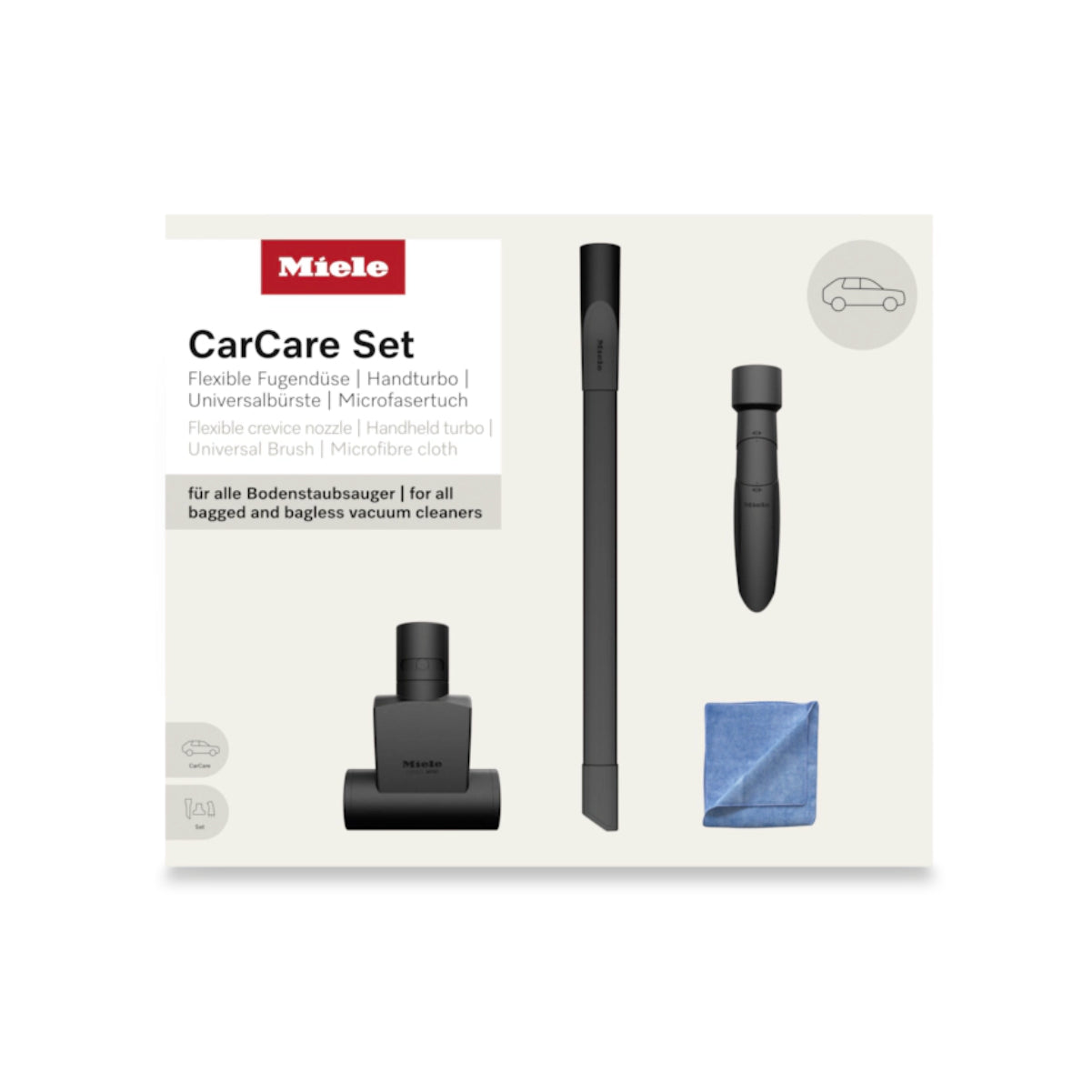 Miele C-CCS CarCareSet (Set Includes STB101, SUB 20, SFD 20, Microfiber cloth)