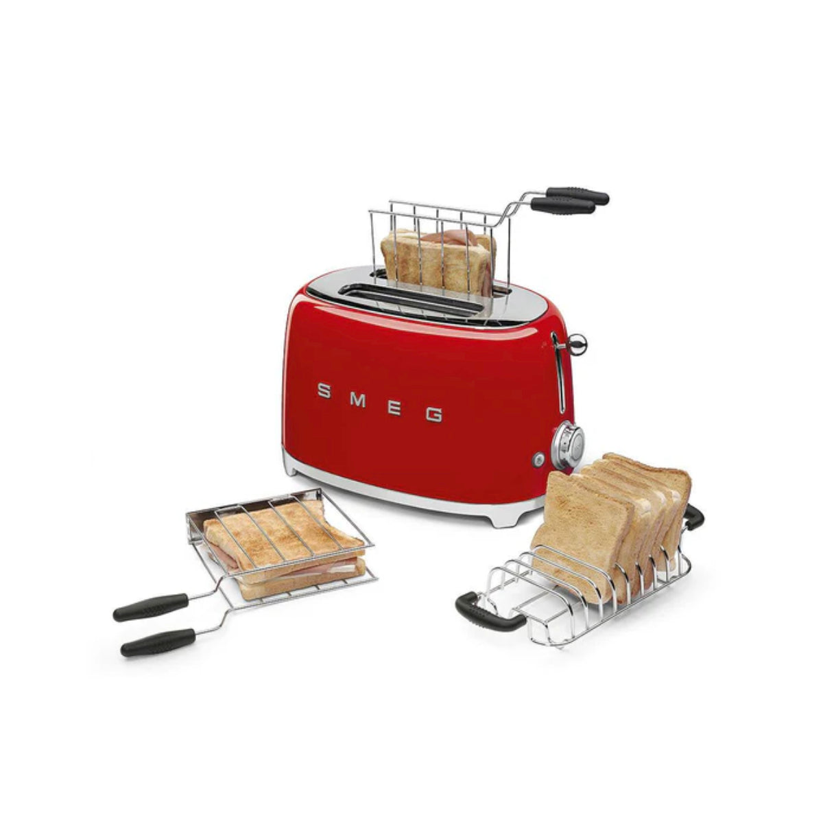 Smeg Retro-Style 2-Slice Toaster TSF01RDUS (Red)