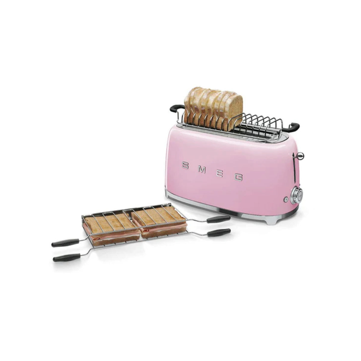 Smeg Retro-Style 4-Slice Toaster TSF02PKUS (Pink)