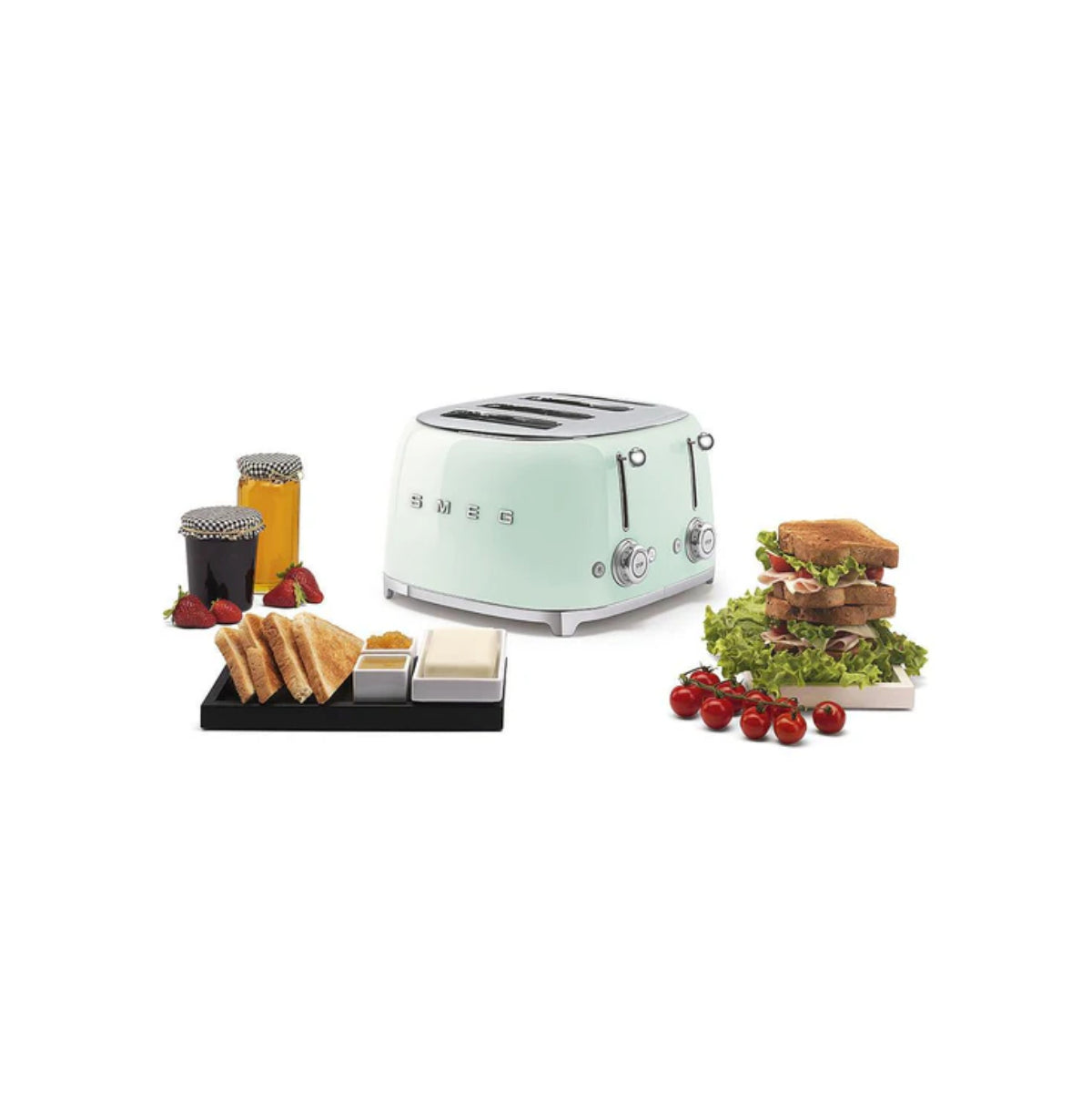 Smeg Retro-Style 4-Slice Toaster TSF03PGUS (Pastel Green)