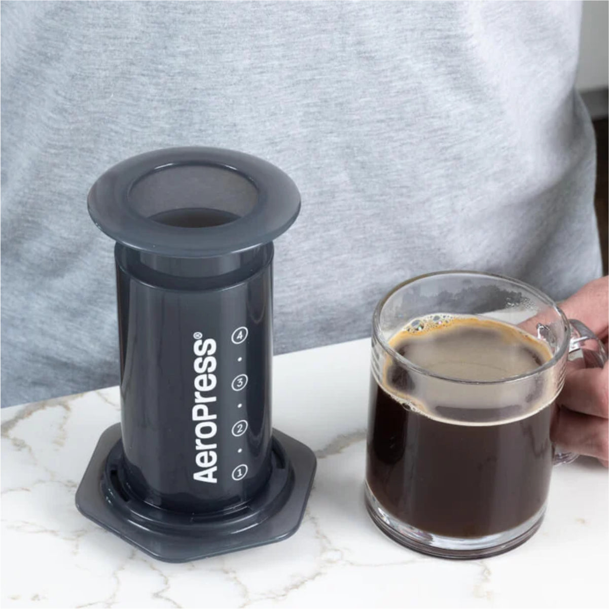 AeroPress Clear Coffee Maker (Black)