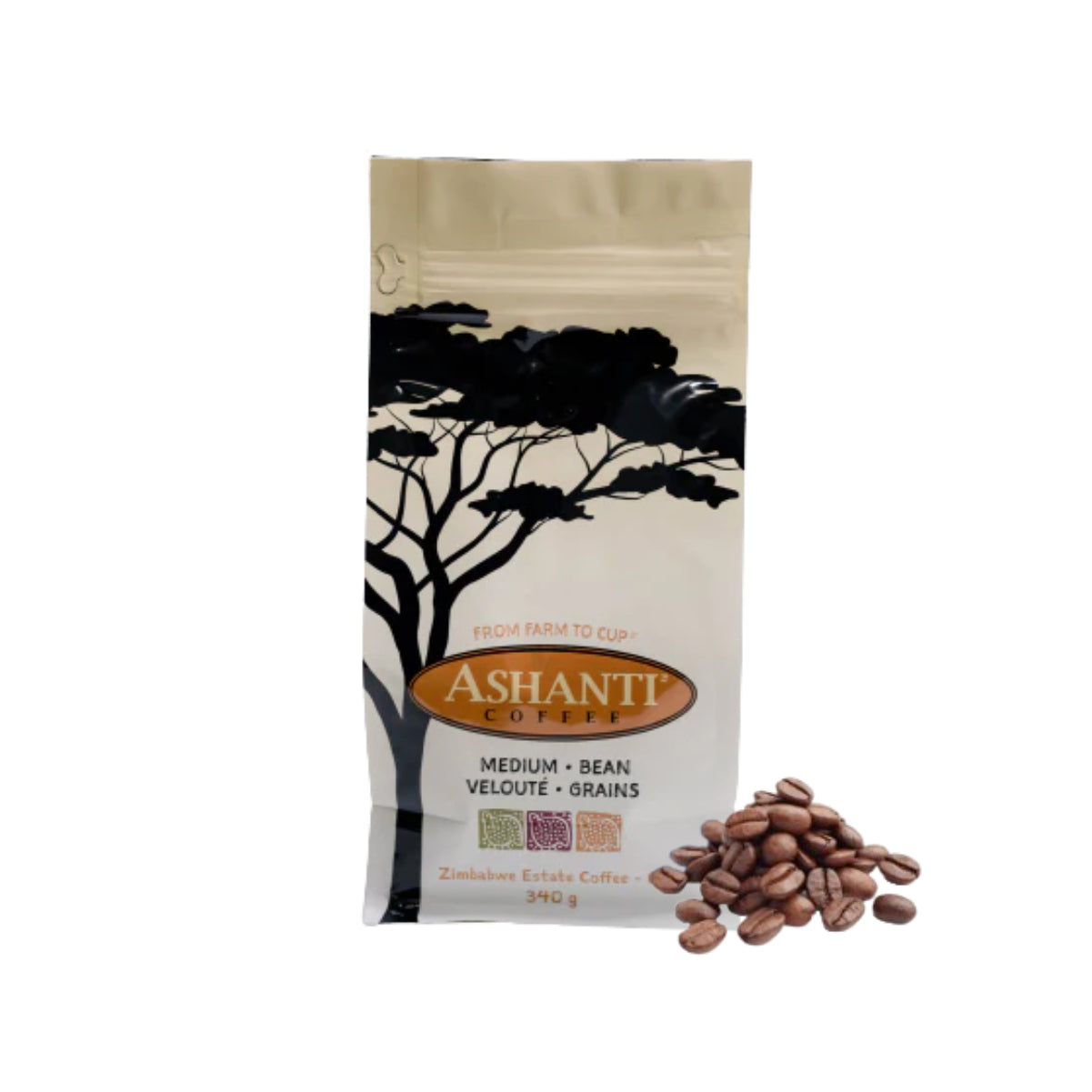 Ashanti Medium Roast Whole Bean Coffee (340g)