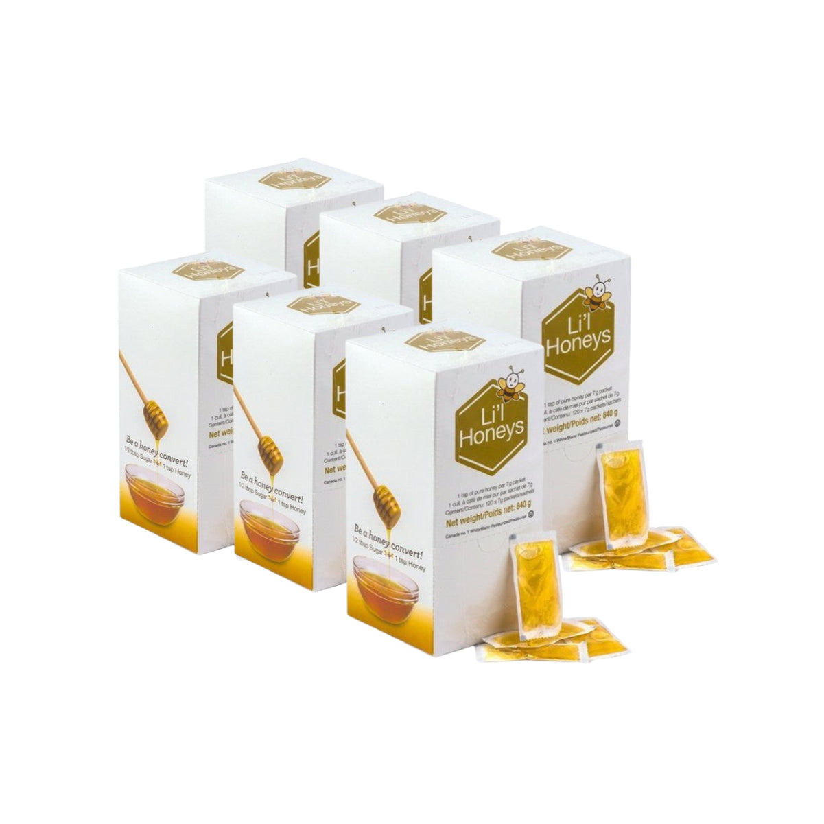 Paquets de miel Bee Maid Li'l