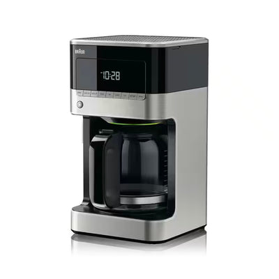 Braun BrewSense 12-Cup Digital Drip Coffee Maker with Glass Carafe (Black & Stainless Steel) - KF7150BK