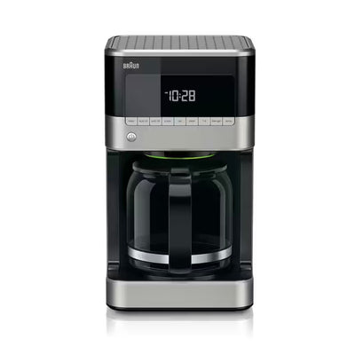 Braun BrewSense 12-Cup Digital Drip Coffee Maker with Glass Carafe (Black & Stainless Steel) - KF7150BK