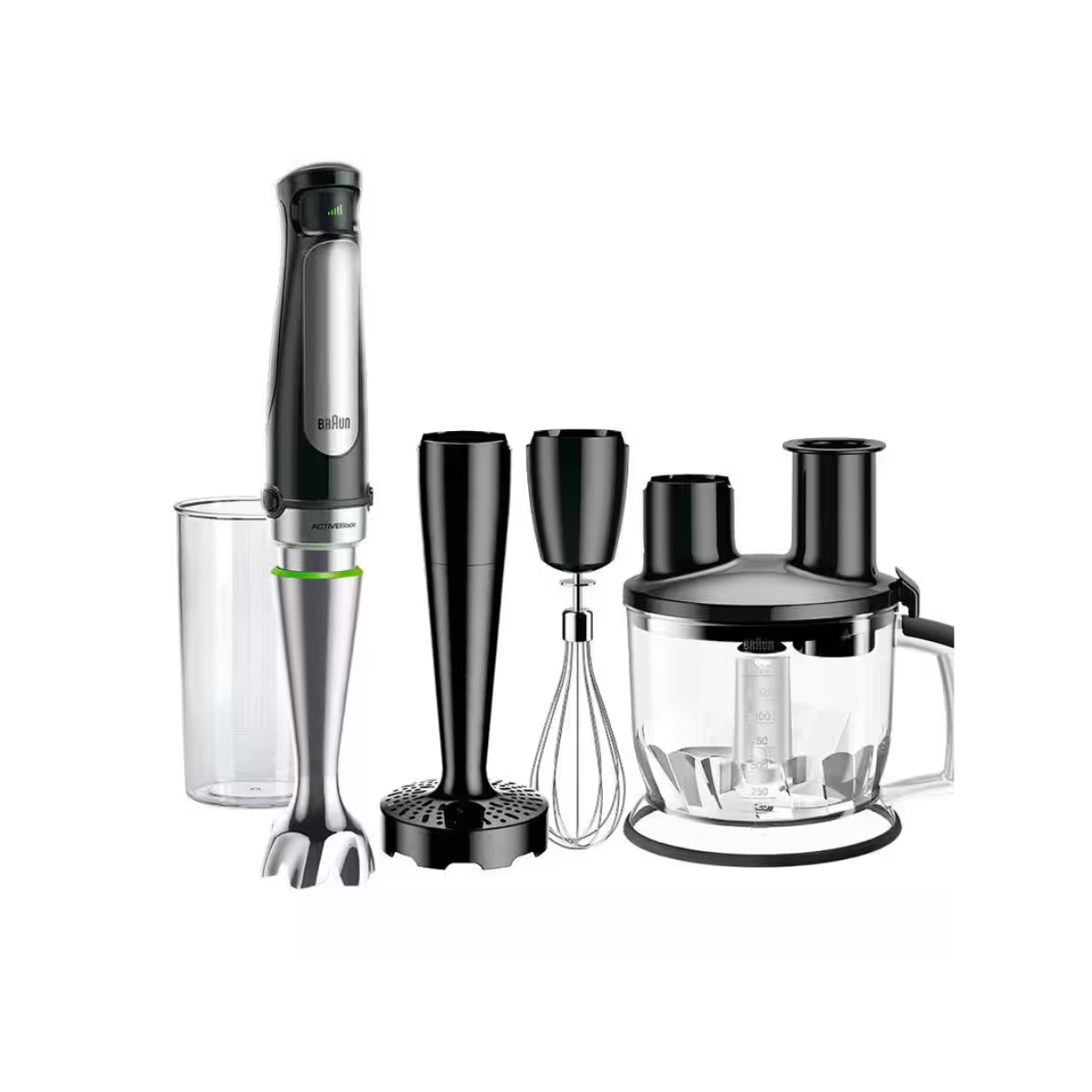Braun MultiQuick 7 Immersion Hand Blender (6-Cup Food Processor, Whisk, Beaker, Masher) - MQ7077