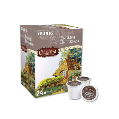 Celestial English Breakfast Black Tea Single-Serve Coffee Pods (Pack of 24)