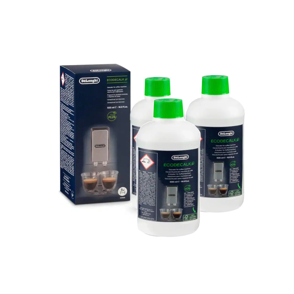 De'Longhi EcoDecalk Descaler 16.90 oz - DLSC500 x 3