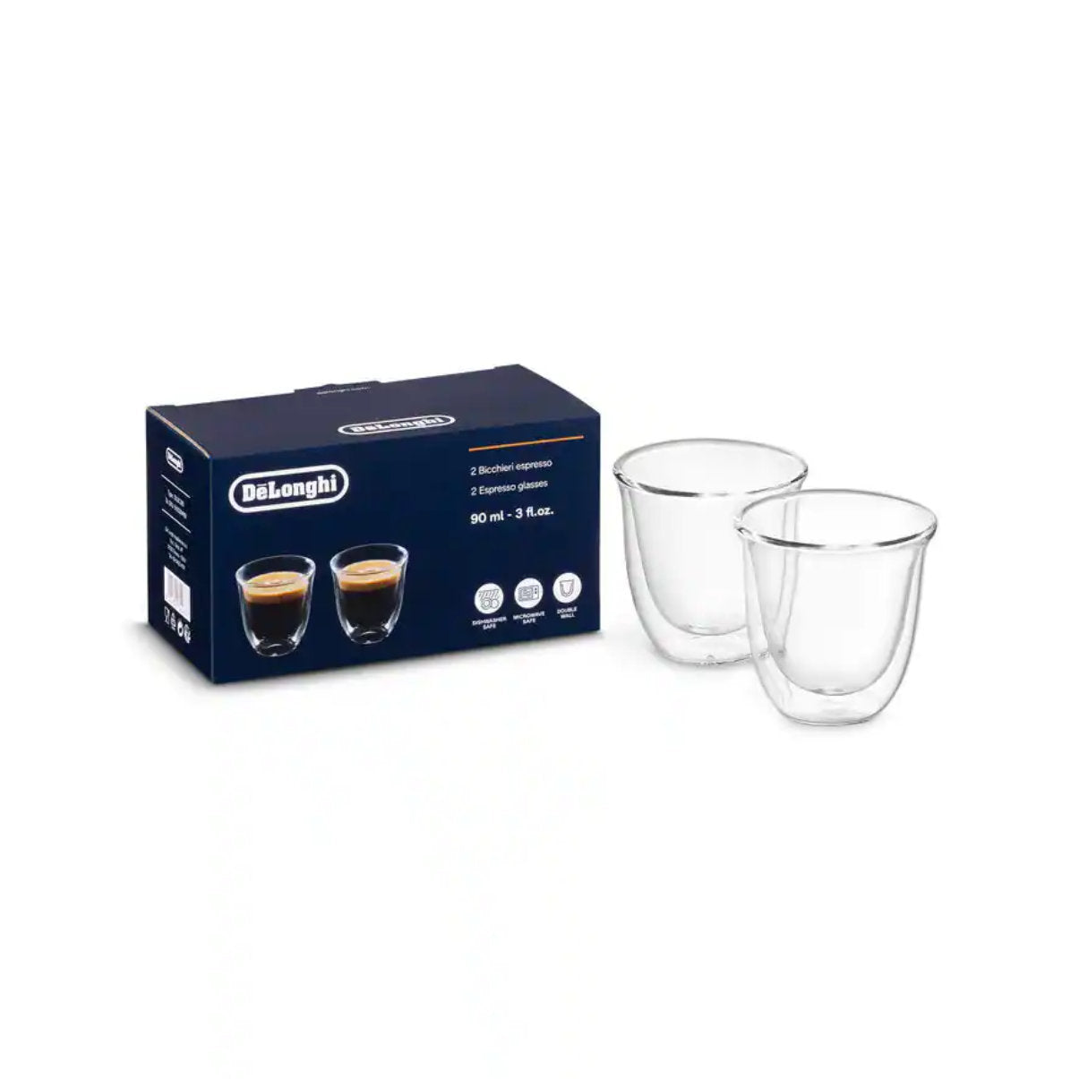 De'Longhi Double Wall Espresso Cups 2 per set - DLSC310