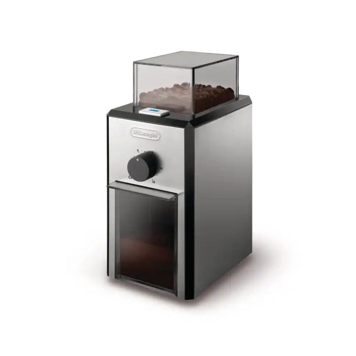 De'Longhi Conical Burr Grinder (Black & Stainless Steel) - KG89