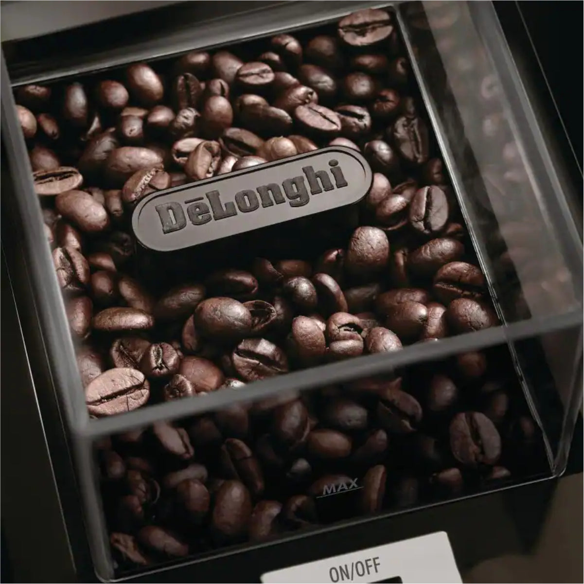 De'Longhi Conical Burr Grinder (Black & Stainless Steel) - KG89