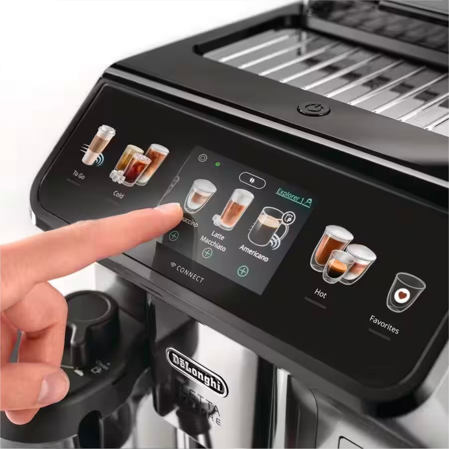 De'Longhi Eletta Explore Automatic Espresso Machine With Cold Brew (Silver) - ECAM45086S