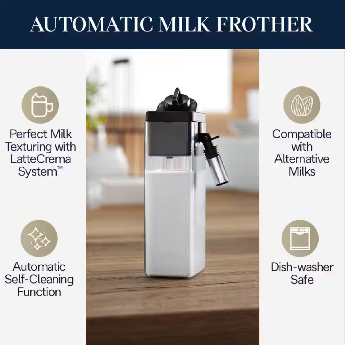 De'Longhi Dinamica LatteCrema Automatic Cappuccino & Espresso Machine (Silver) - ECAM35075SI