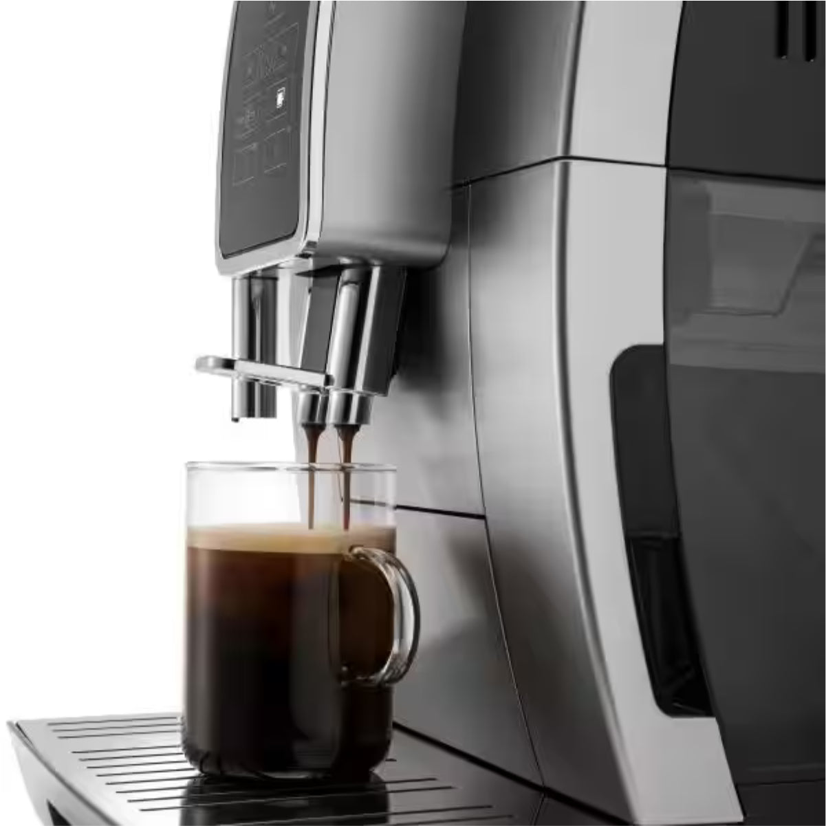 De'Longhi Dinamica with Adjustable Frothing Wand Automatic Coffee & Espresso Machine (Silver) - ECAM35025SB