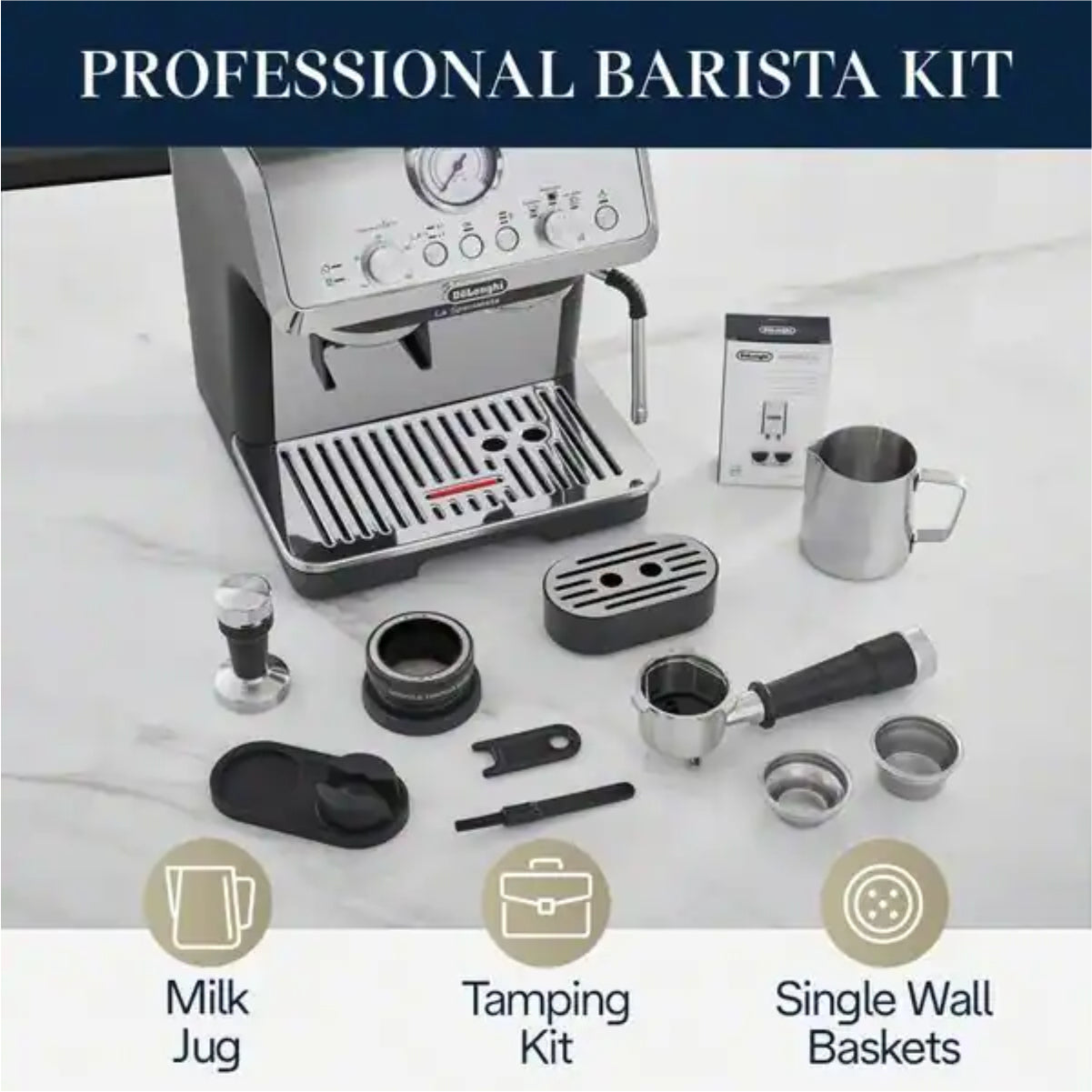 De'Longhi La Specialista Arte Semi-Automatic Espresso Machine (Stainless Steel & Black) - EC9155MB