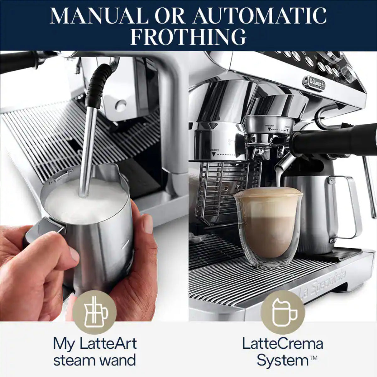 De'Longhi La Specialista Maestro Semi-Automatic Espresso Machine (Silver) - EC9665M