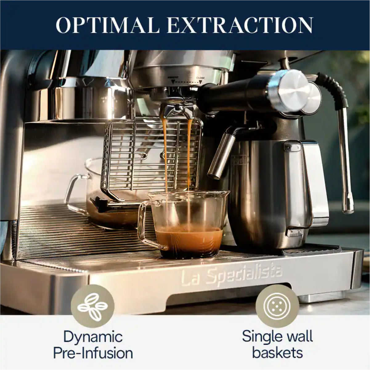 De'Longhi La Specialista Maestro Semi-Automatic Espresso Machine (Silver) - EC9665M