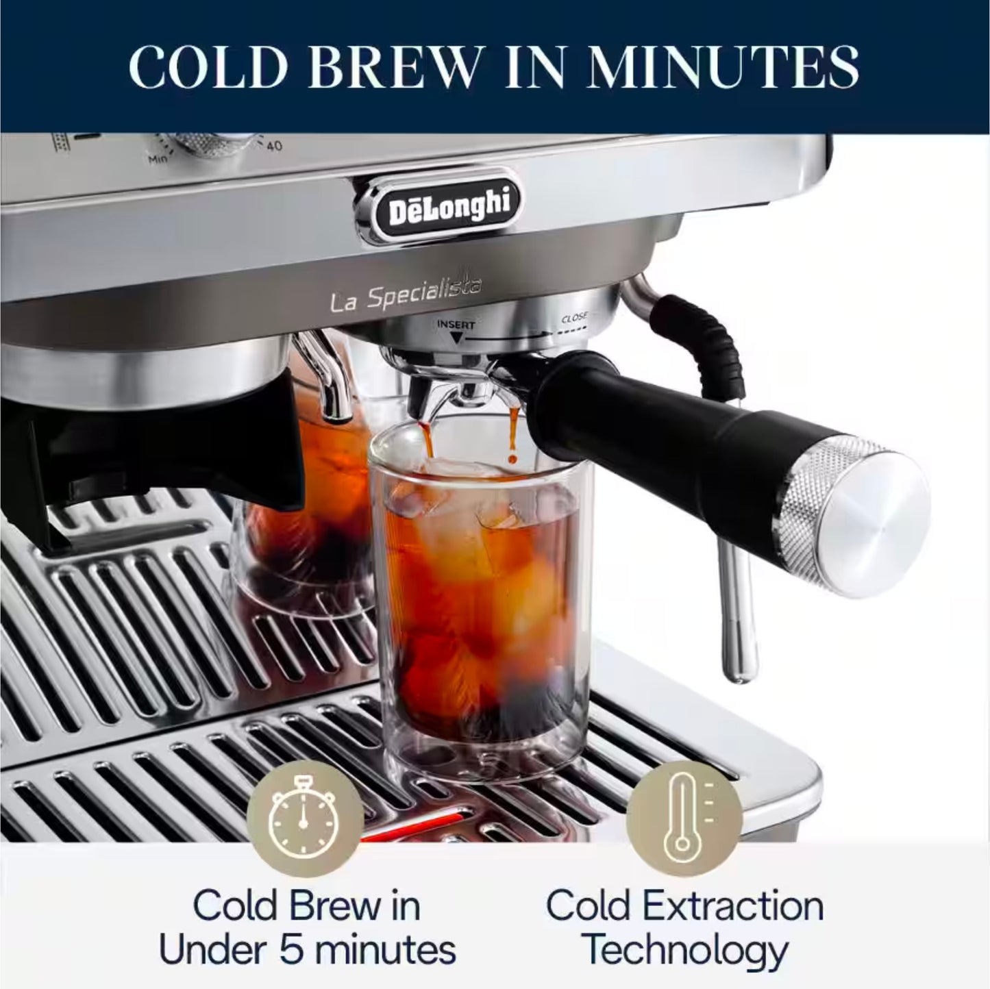 De'Longhi La Specialista Arte Evo Semi-Automatic Espresso Machine with Cold Brew (Metal) - EC9255M