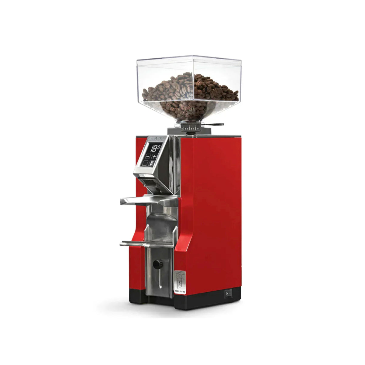 Eureka Mignon Libra Grinder with Grind by Weight (Red)