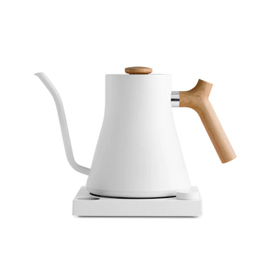 Fellow Stagg EKG Electric Pour Over Kettle (Matte White + Maple)
