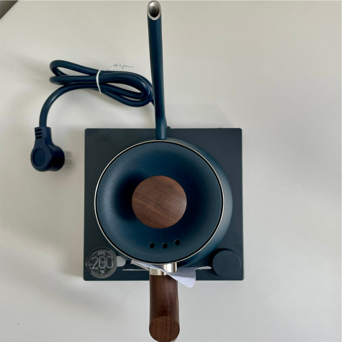 Fellow Stagg EKG Electric Pour Over Kettle (Open Box #32) Stone Blue + Walnut