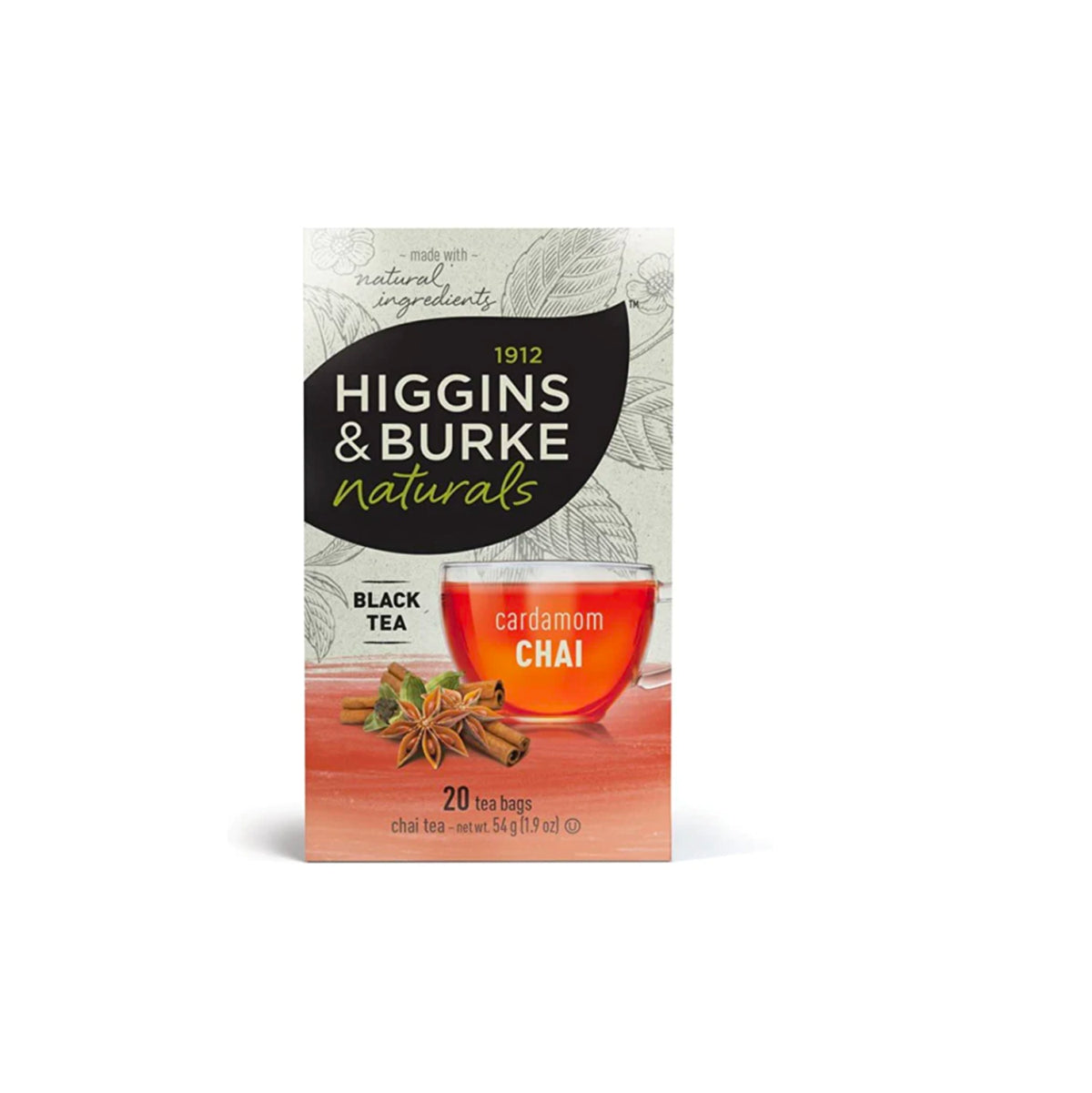 Higgins & Burke Cardamom Chai Tea Bags (20 Count)