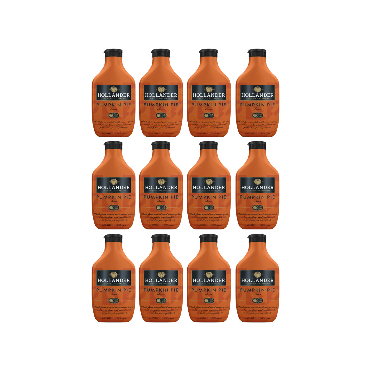 Hollander Pumpkin Pie Café Sauce - Squeeze Bottle – 12 x 15oz Bottle