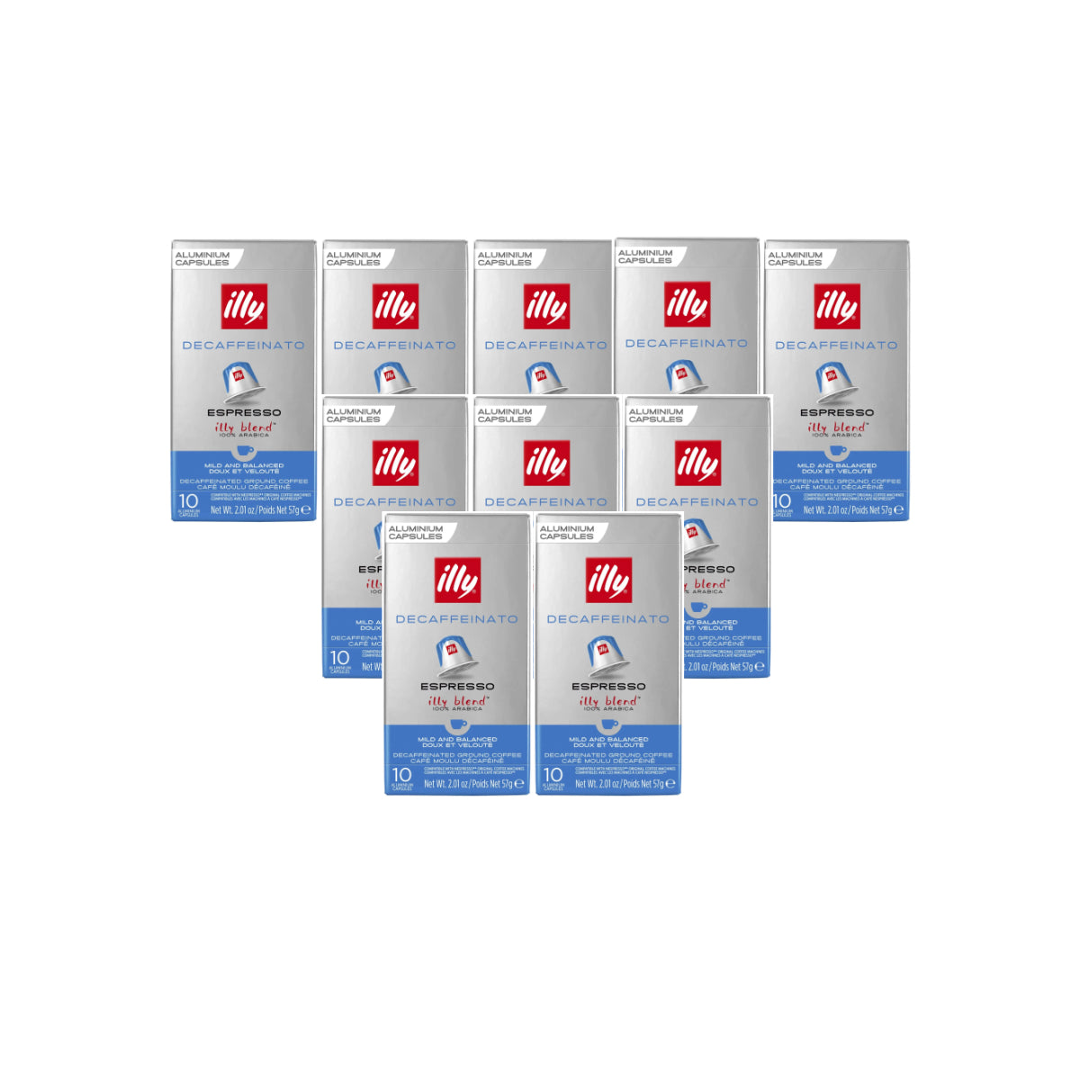 Illy Decaffeinated Nespresso Compatible Capsules - Medium Roast (10 Count)
