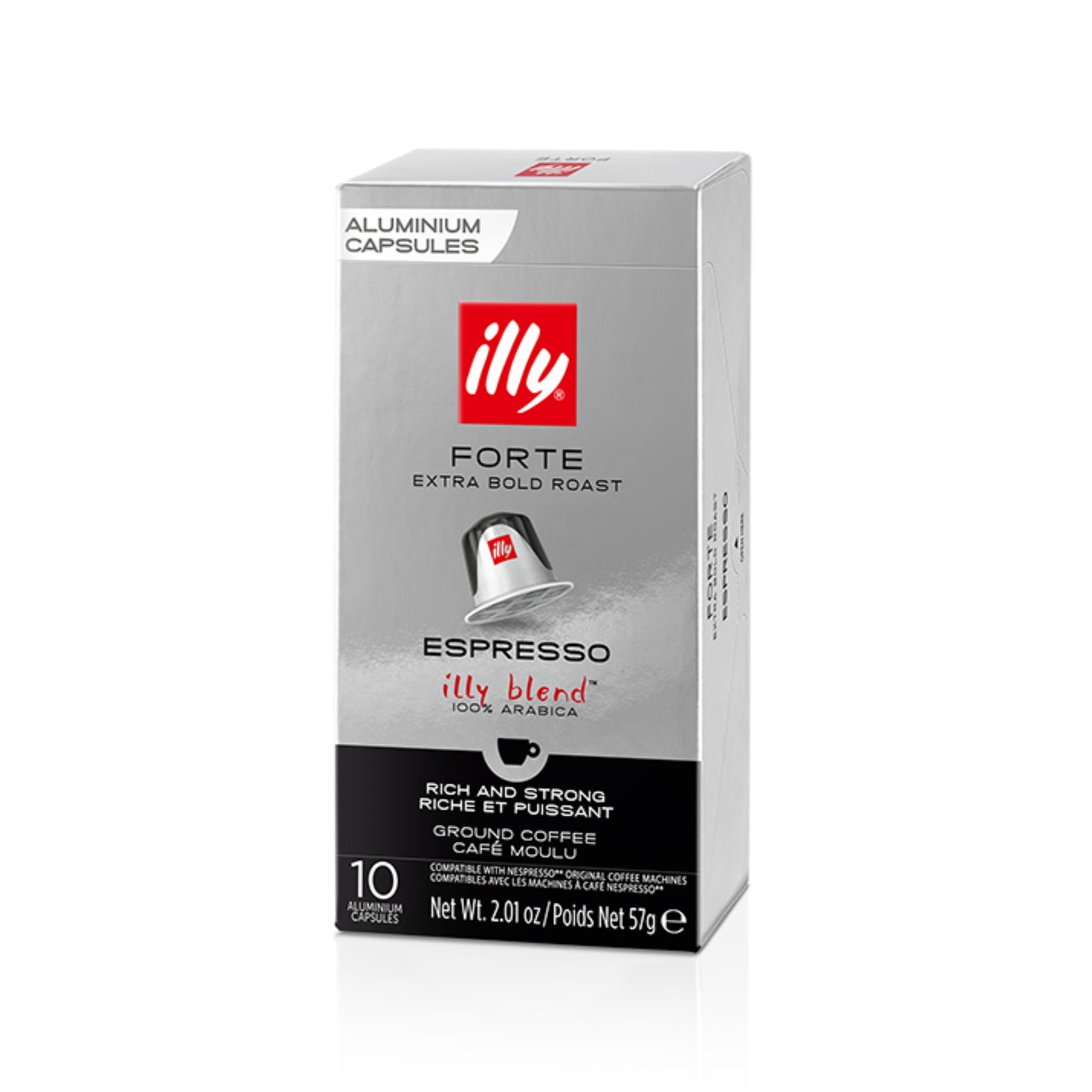 Illy Forte Nespresso Compatible Capsules - Extra Dark Roast (10 Count)