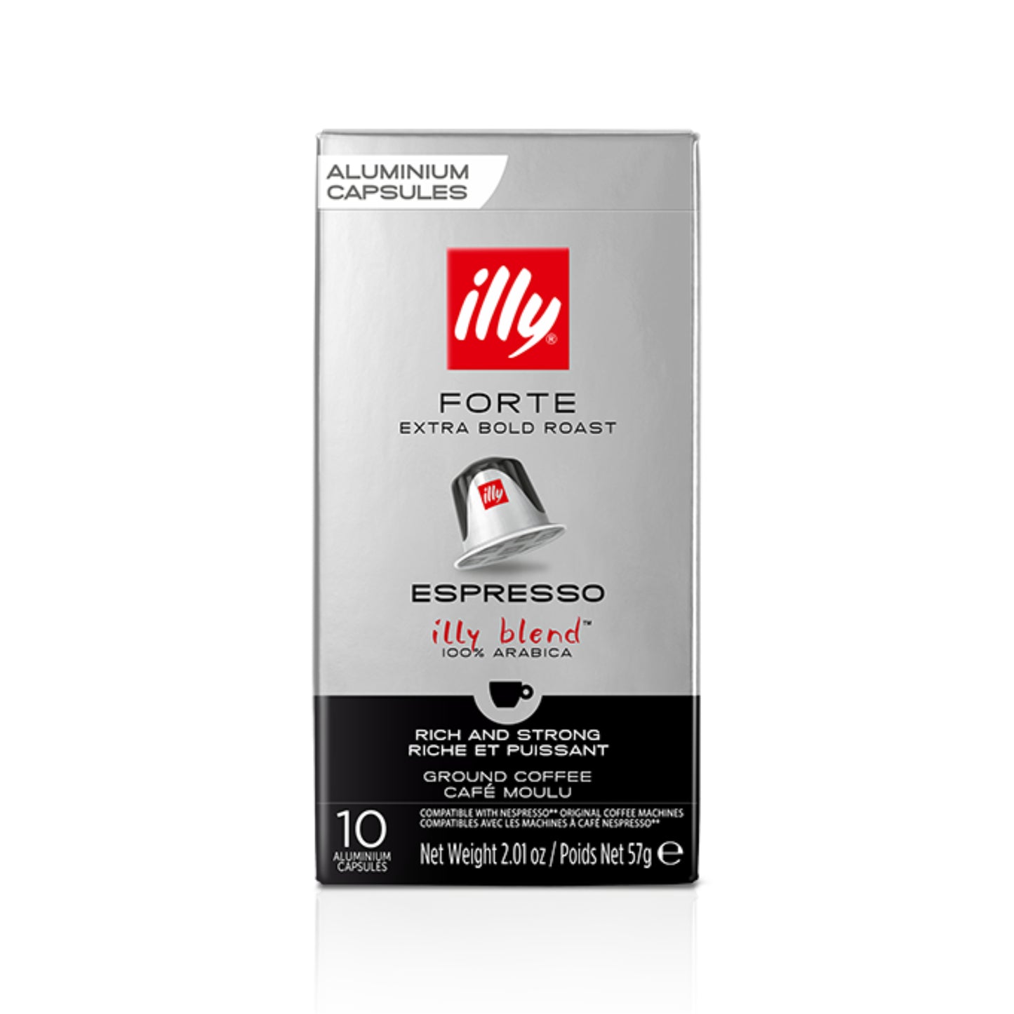 Illy Forte Nespresso Compatible Capsules - Extra Dark Roast (10 Count)
