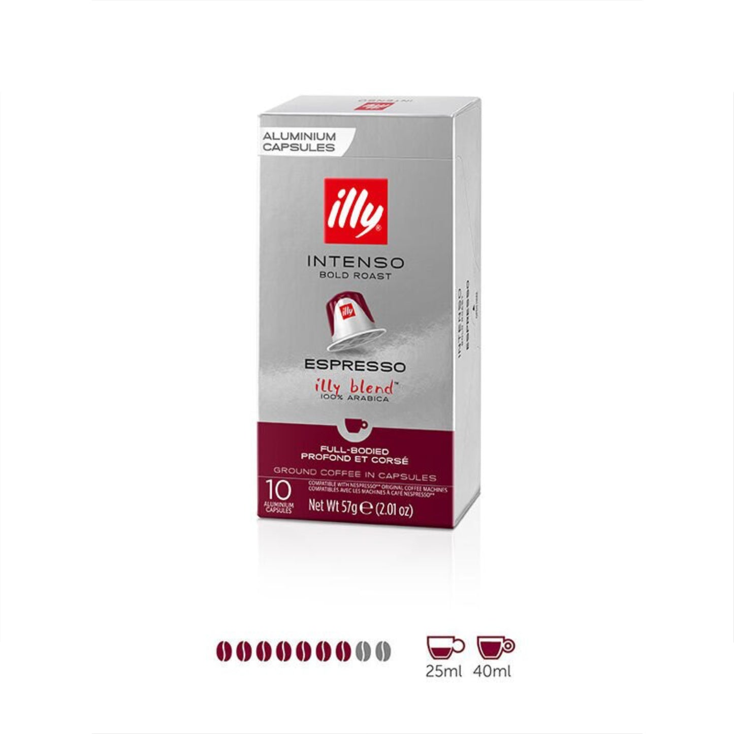Illy Intenso Nespresso Compatible Capsules - Dark Roast (10 Count)
