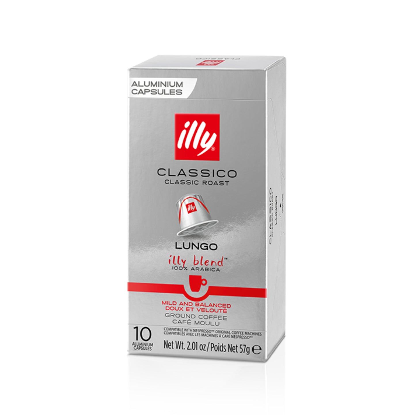 Illy Lungo Nespresso Compatible Capsules - Lungo (10 Count)