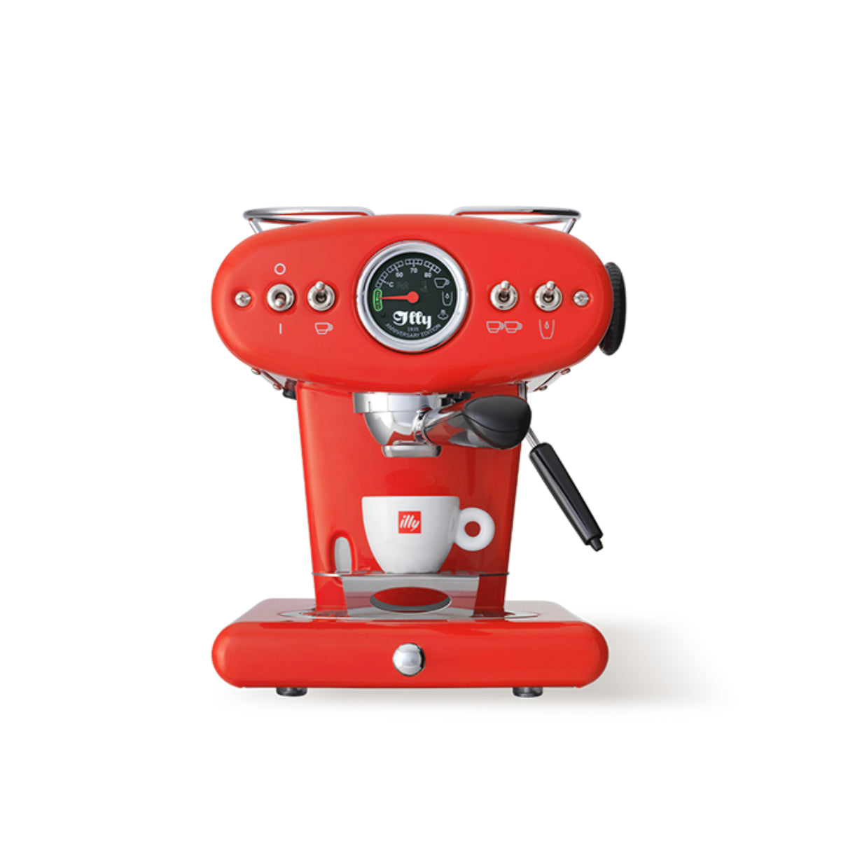 illy X1 Anniversary E.S.E Pods & Ground Espresso Machine (Red)