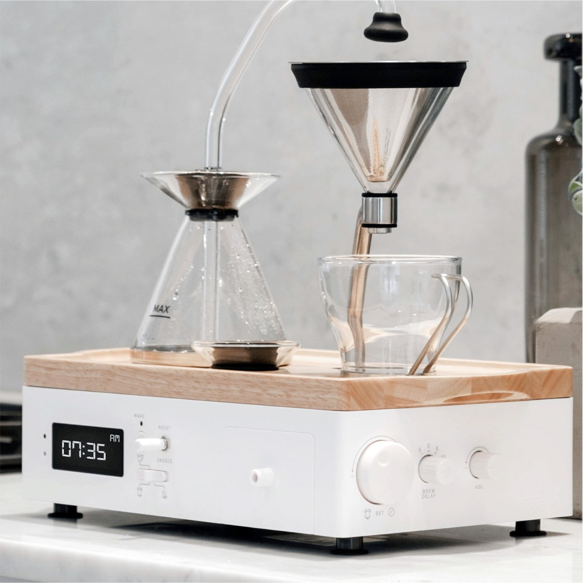 Joy Resolve Barisieur™ Tea & Coffee Alarm Clock - 1 Cup (White)