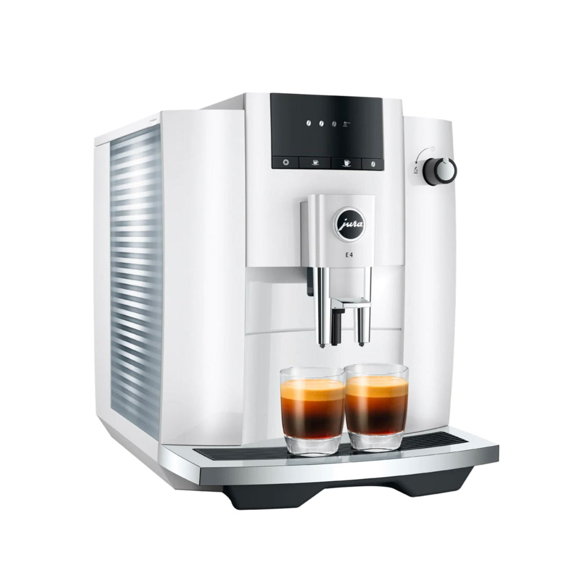 Jura E4 Automatic Espresso Machine (Piano White)