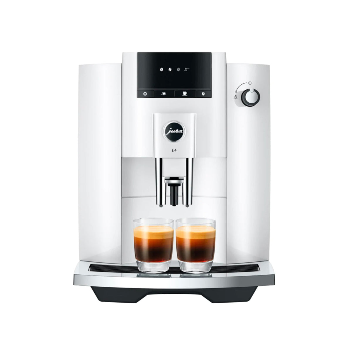Jura E4 Automatic Espresso Machine (Piano White)