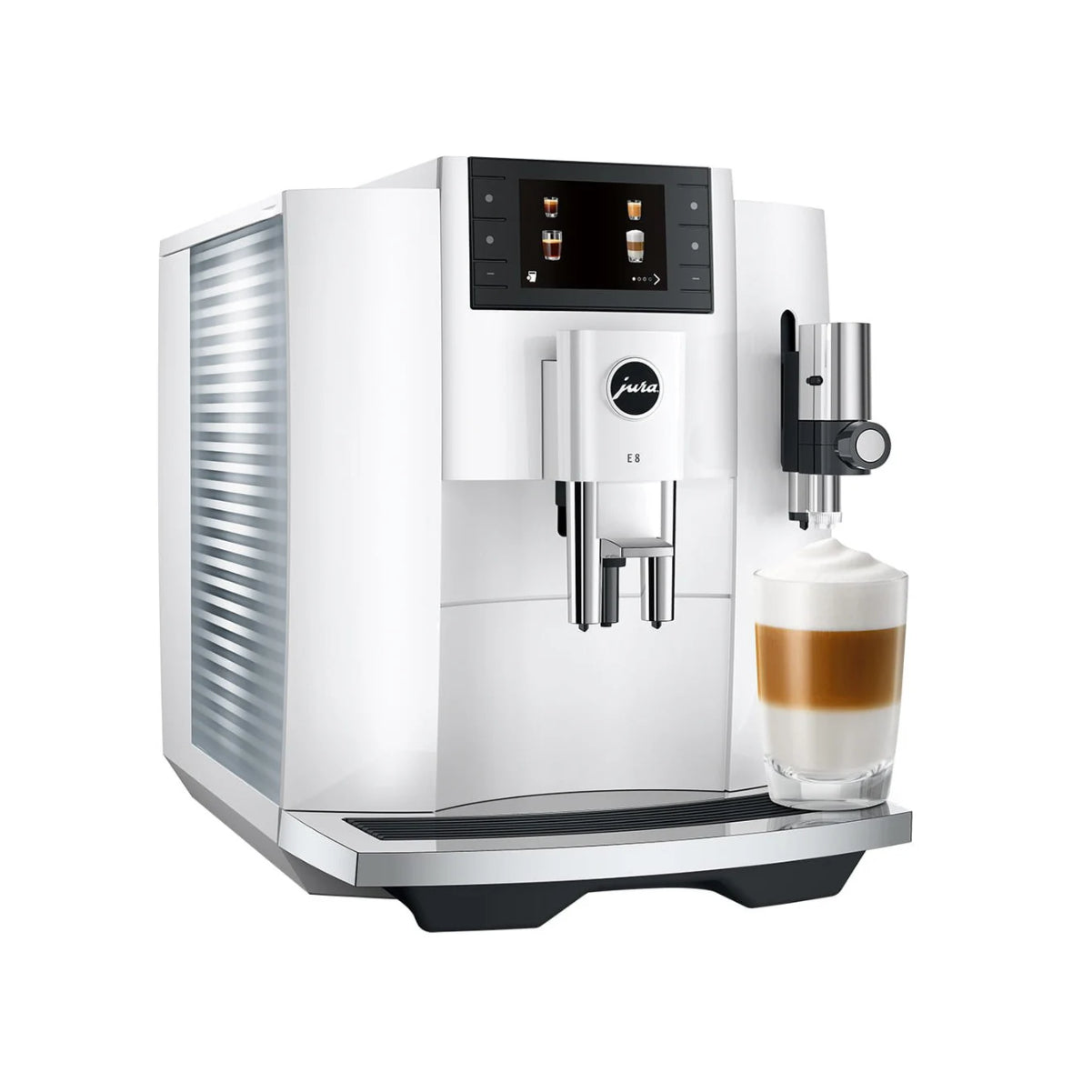 Jura E8 Automatic Espresso 15683 (New Model - Piano White)