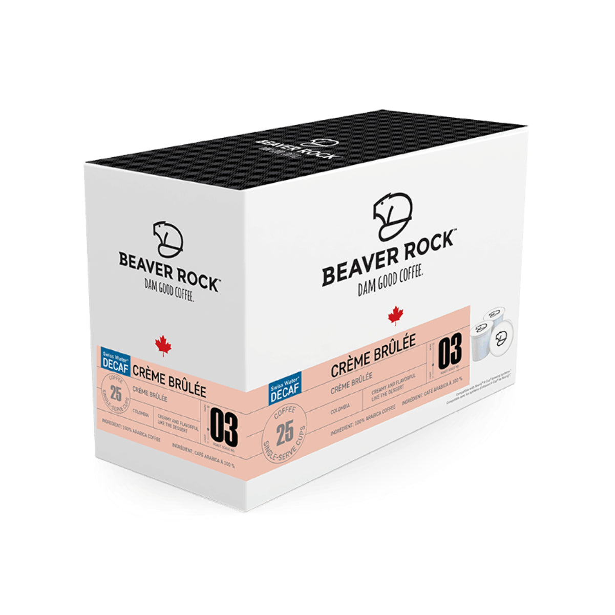 Beaver Rock Crème Brûlée Decaf Single-Serve Coffee Pods