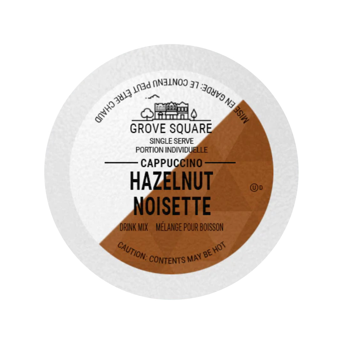 Grove Square Hazelnut Cappuccino Single-Serve Coffee Pods (Best Before June 4th, 2025) - Pack of 24
