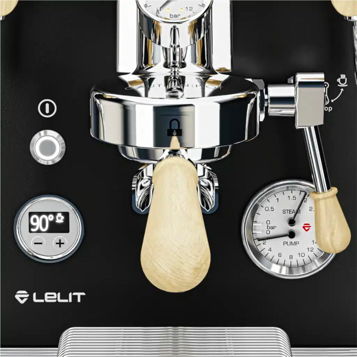 Lelit Bianca PID V3 E61 Professional Semi-Automatic Espresso Machine (Black) - PL162TCB