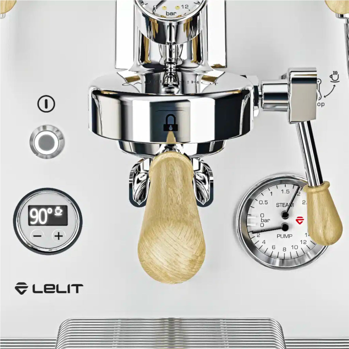 Lelit Bianca PID V3 E61 Professional Semi-Automatic Espresso Machine (White) - PL162TCW