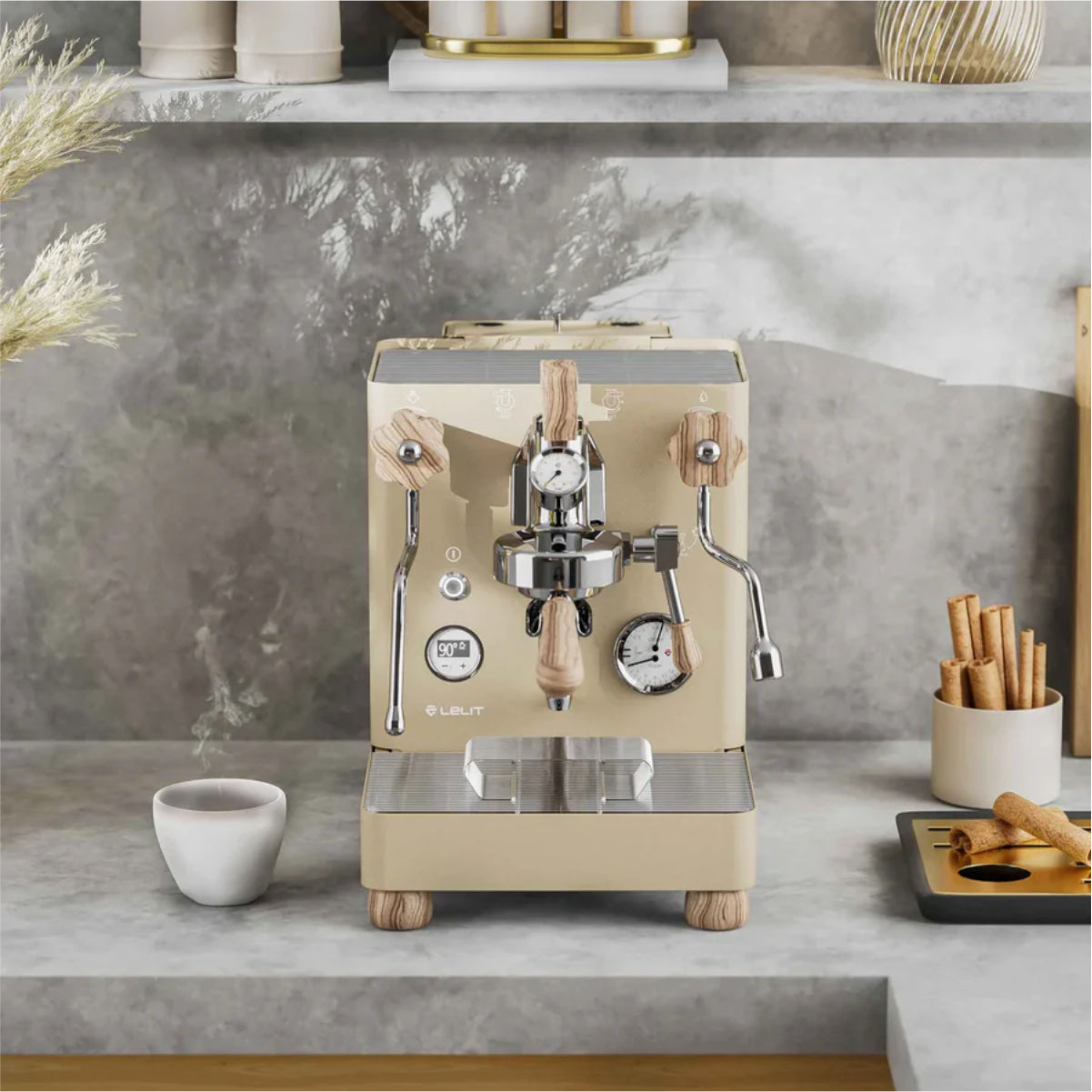 Lelit Bianca PID V3 E61 Professional Semi-Automatic Espresso Machine (Gold) - PL162TCG