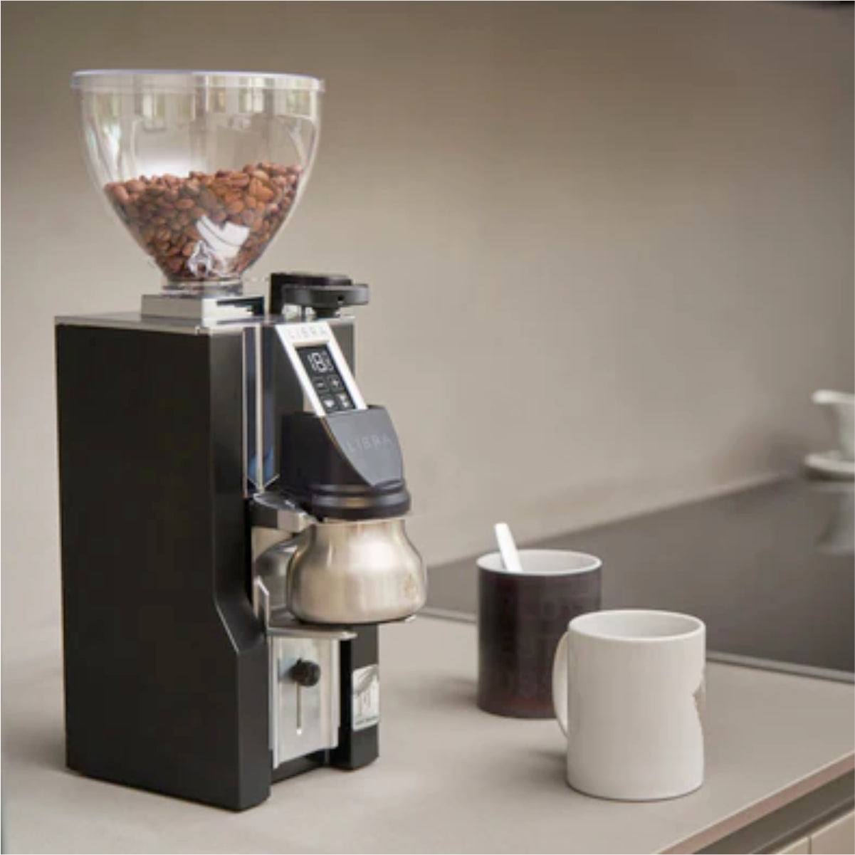 Eureka Mignon Libra 65 AP Grinder with Grind by Weight (Black)