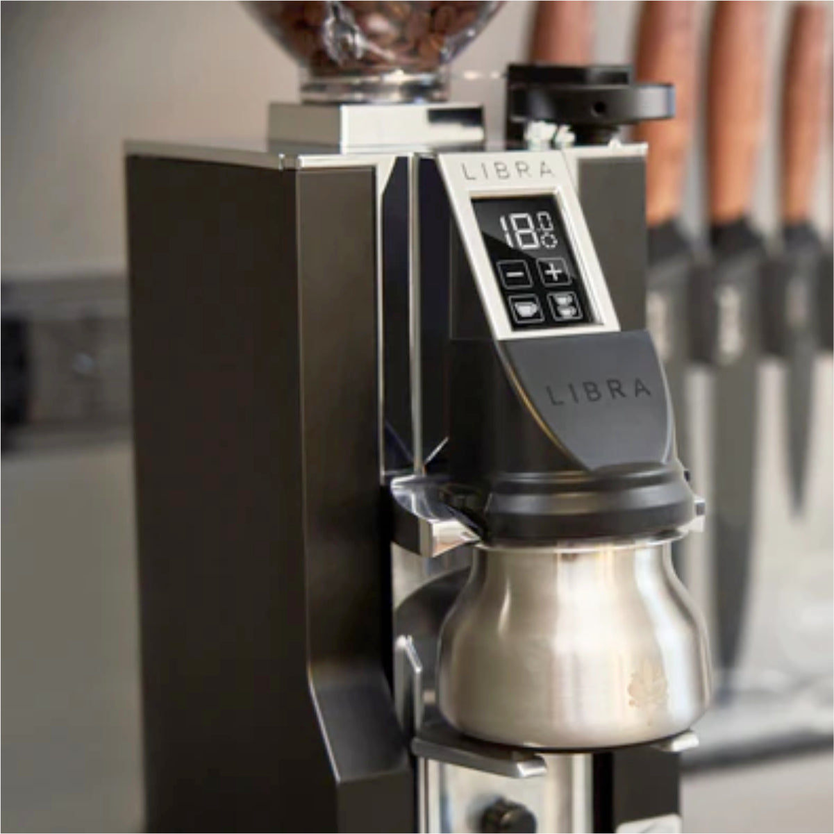 Eureka Mignon Libra 65 AP Grinder with Grind by Weight (Black)